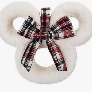 Disney Wreath - 2022 Homestead Holiday Mickey With Plaid Bow